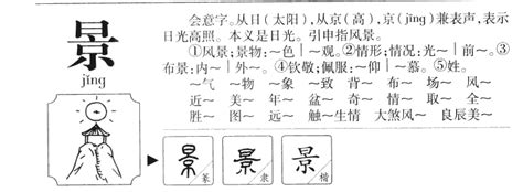 景字五行|景的意思，景字的意思